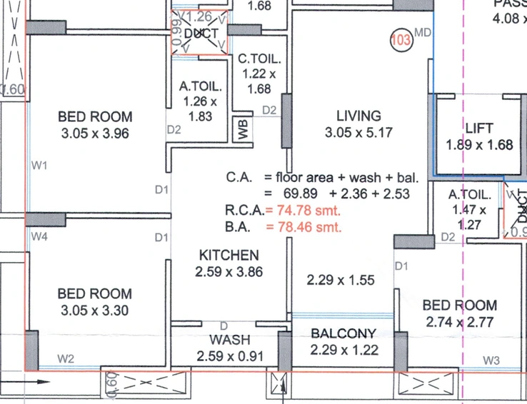 3 BHK Flat in Siddheshwar Bhagvat Glory in Mota Varachha, Surat - Image 675576