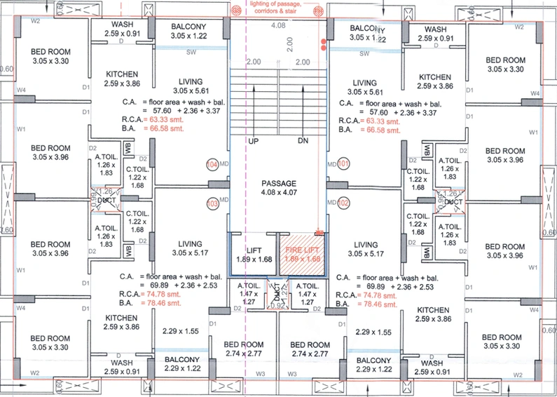 Floor Plan of Siddheshwar Bhagvat Glory in Mota Varachha, Surat - Image 96616