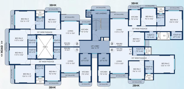 Floor Plan of Mayfair Breeze in Andheri West, Mumbai - Image 95813