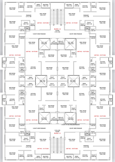 Floor Plan of Meem Light Residency in Vatva, Ahmedabad - Image 95570