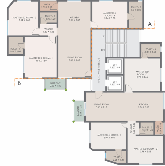 Floor Plan of Sai Rang in Atladara, Vadodara - Image 95577