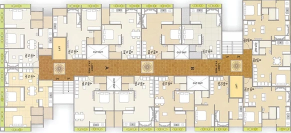 Floor Plan of Image Sayan Heights in Juhapura, Ahmedabad - Image 189873