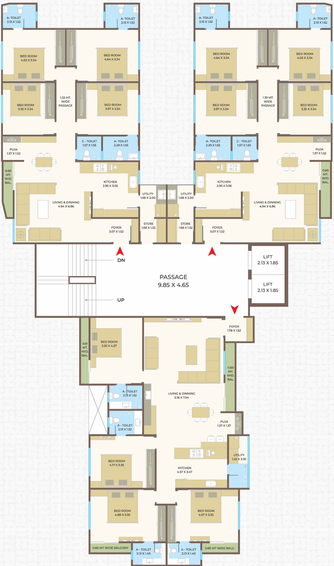 Floor Plan of Shree The Solotaire in Gotri, Vadodara - Image 95584