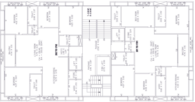 Floor Plan of GBR Roycce Castello in Vesu, Surat - Image 104729