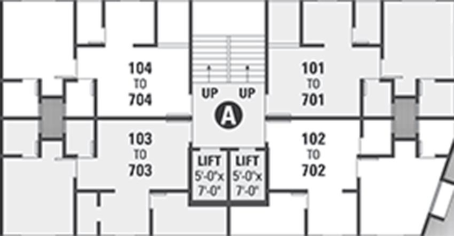Floor Plan of Yash Pushpak Heights in Kalol, Gandhinagar - Image 162569