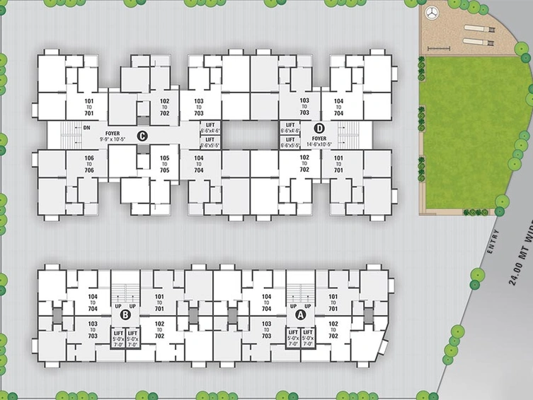 Master Plan of Yash Pushpak Heights in Kalol, Gandhinagar - Image 162568