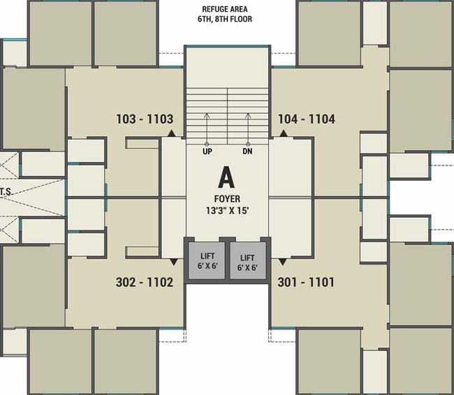 Floor Plan of Shree Dutt Avalon in Tragad, Ahmedabad - Image 190503