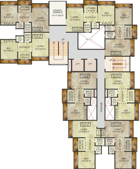 Floor Plan of Shantee Marvel Heights in Vasai East, Palghar - Image 56360