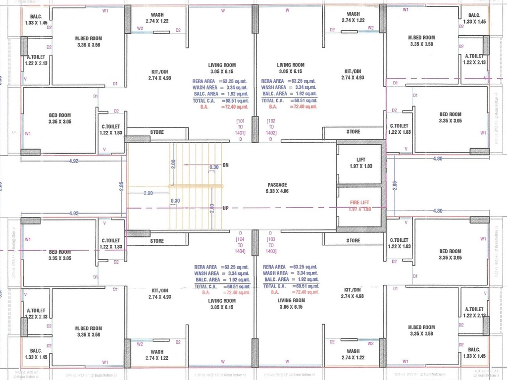 Floor Plan of J Eklera Silent Residency in Valak, Surat - Image 95638