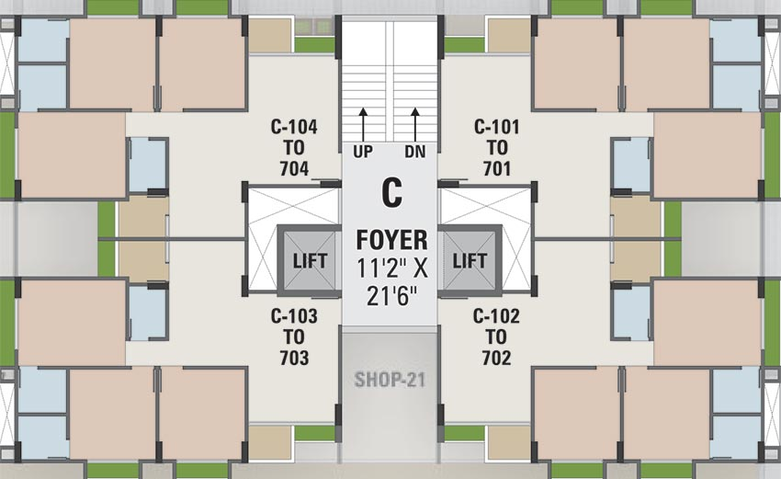 Floor Plan of Visva Kunj Nest in Ghuma, Ahmedabad - Image 192745