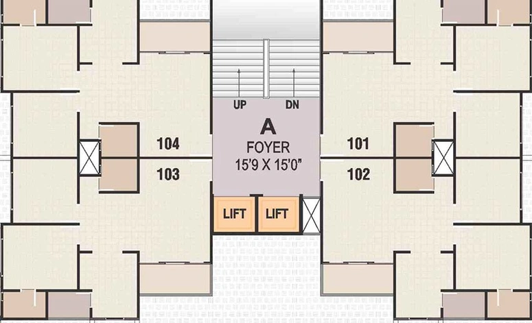 Floor Plan of Bhumi Nand Vatika in Nikol, Ahmedabad - Image 191973