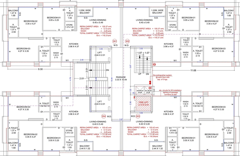 Floor Plan of Ultreia Ashtavinayak Homes in Pal, Surat - Image 95658