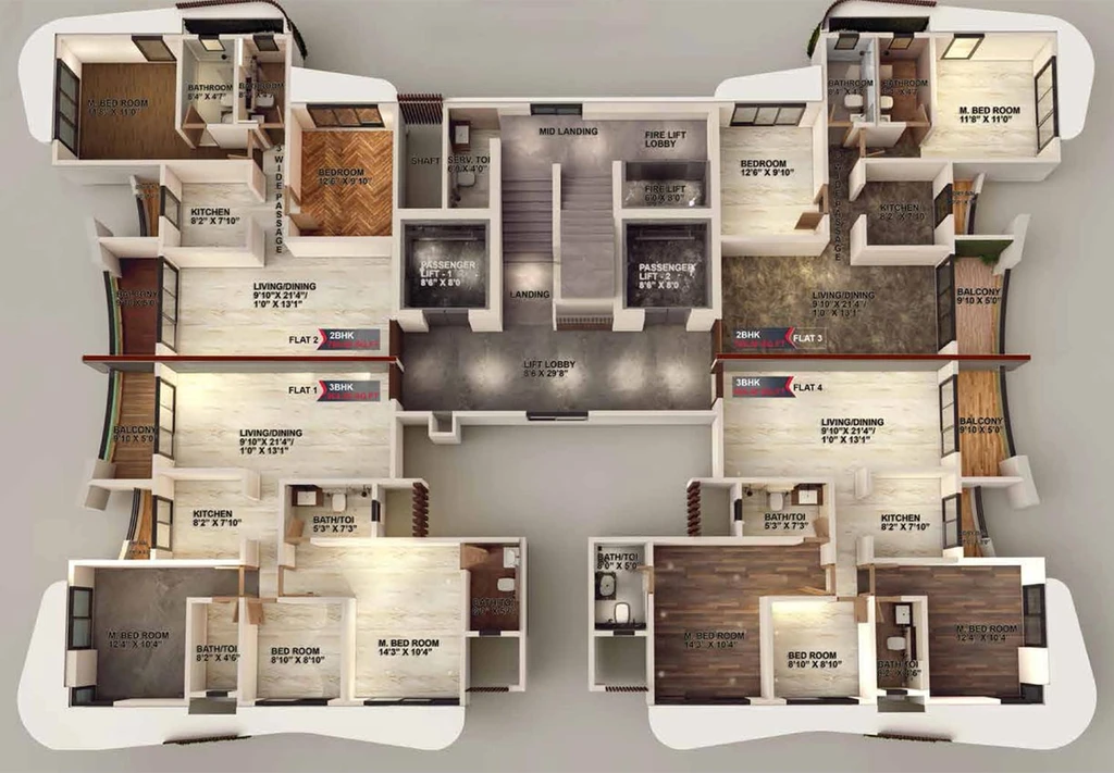 Floor Plan of Living Urna 71P in Borivali East, Mumbai - Image 95829
