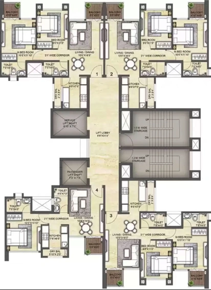 Floor Plan of Wadhwana Blu Pearl in Virar West, Palghar - Image 17272