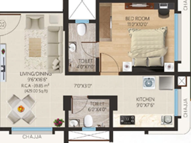 1 BHK Flat in Shreenath Pride in Kandivali East, Mumbai - Image 673210