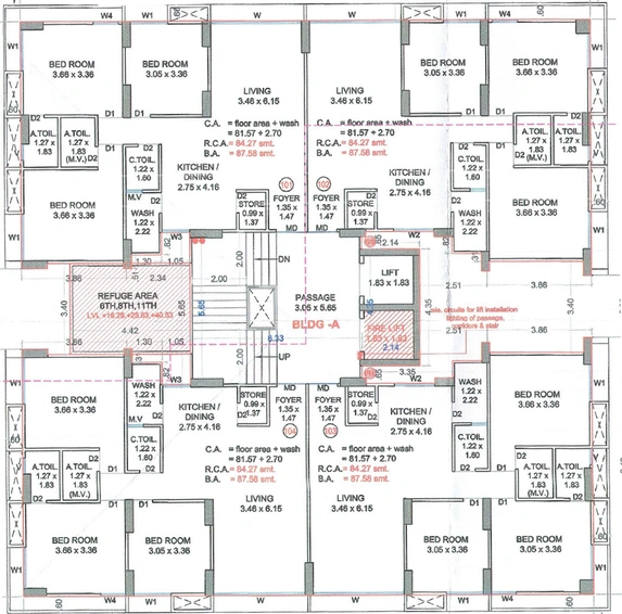 Floor Plan of Siddheshwar Bhagwat Elita in Mota Varachha, Surat - Image 95673