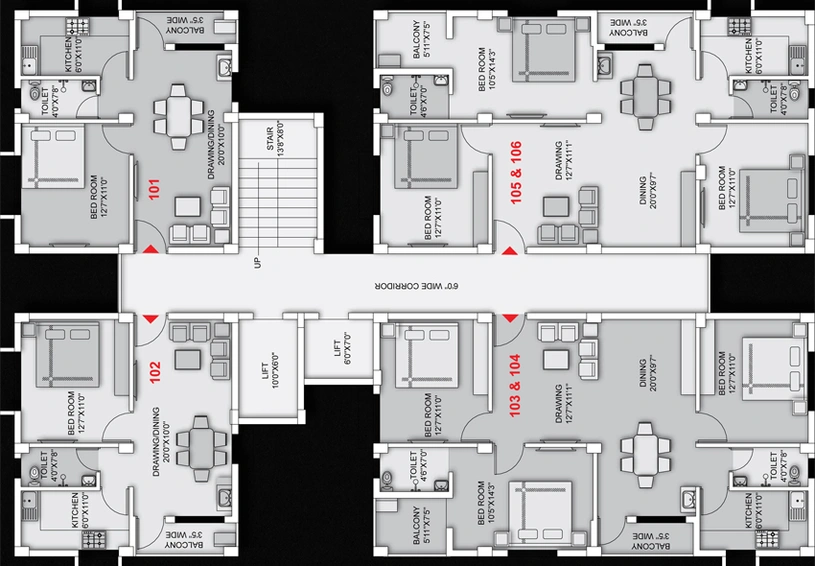 Floor Plan of Utkal Brahmalok in Balianta, Bhubaneswar - Image 96725