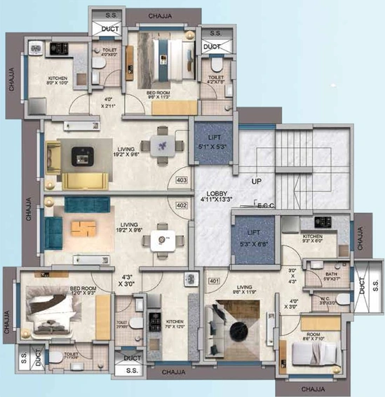 Floor Plan of Hetali Vishnu Bhavan in Kandivali East, Mumbai - Image 95688