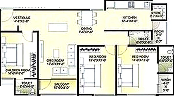 3 BHK Flat in Earth Pratishtha Elegance in Kudasan, Gandhinagar - Image 816161