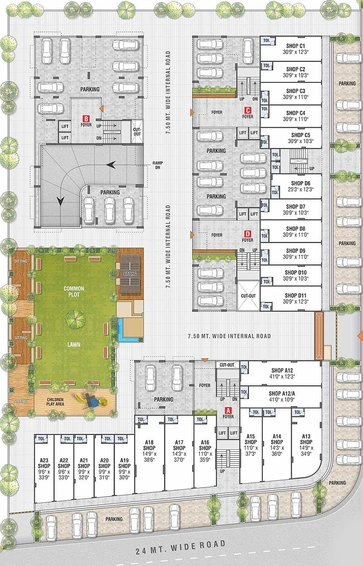Master Plan of Shreeji Sahjanand Sarjan in Sargasan, Gandhinagar - Image 153995