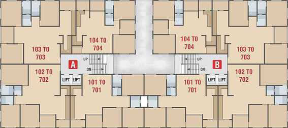 Floor Plan of Sarthak Sarjak 2 in Kudasan, Gandhinagar - Image 154090
