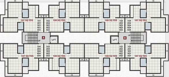 Floor Plan of Siddharth Homes in Vavol, Gandhinagar - Image 151413