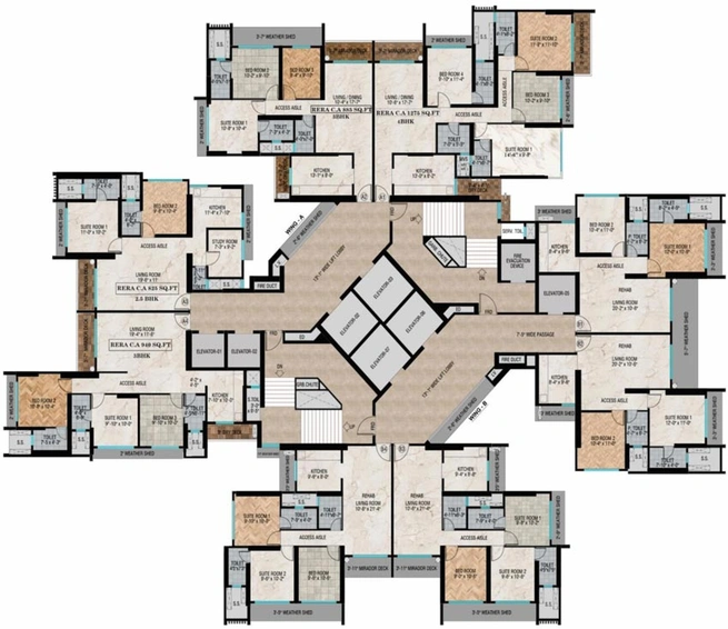 Floor Plan of Rexon Suites in Goregaon West, Mumbai - Image 95870