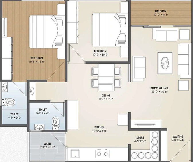 2 BHK Flat in Vaidehi Residency 2 in Vavol, Gandhinagar - Image 811533