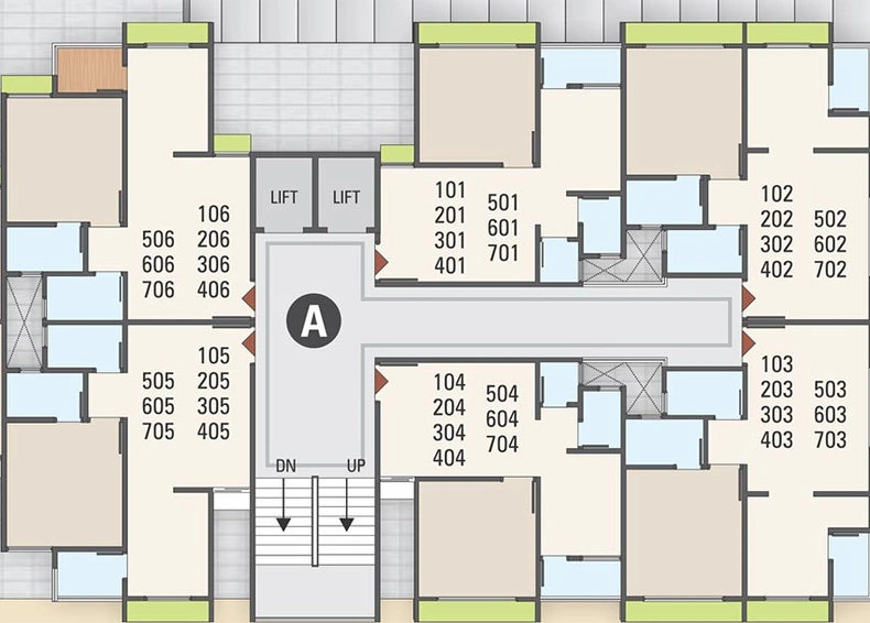 Floor Plan of Shrinidhi Pratham Residency in Odhav, Ahmedabad - Image 189934