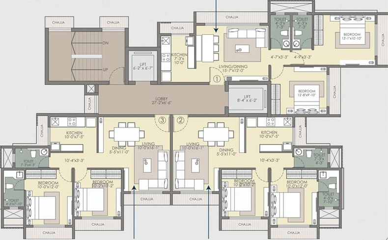 Floor Plan of Excite Sanskruti Vrushi in Borivali West, Mumbai - Image 95877