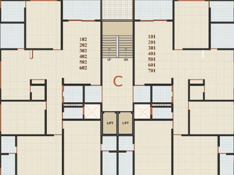 Floor Plan of Dev Aavkar Homes in Nikol, Ahmedabad - Image 192026