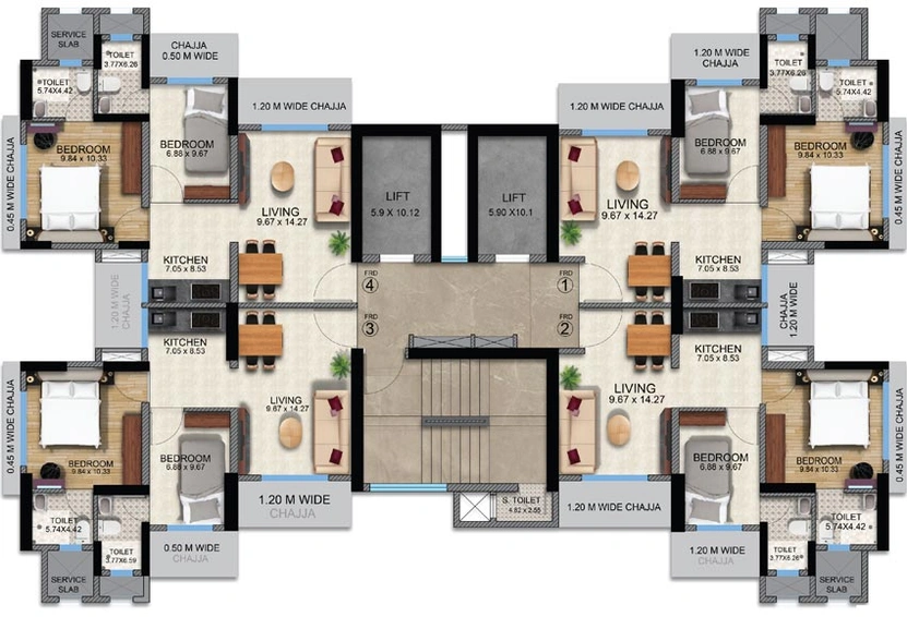 Floor Plan of Nine Reflex in Dadar East, Mumbai - Image 95694