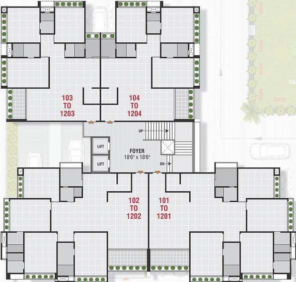 Floor Plan of Balmukund Lavish in Randesan, Gandhinagar - Image 152783