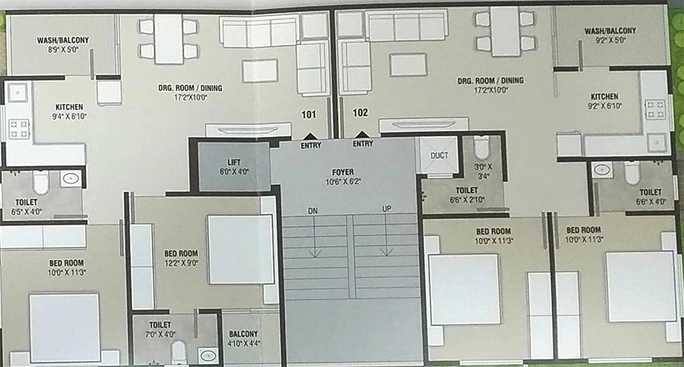 Floor Plan of Maruti Devishyam Square in Maninagar, Ahmedabad - Image 192227