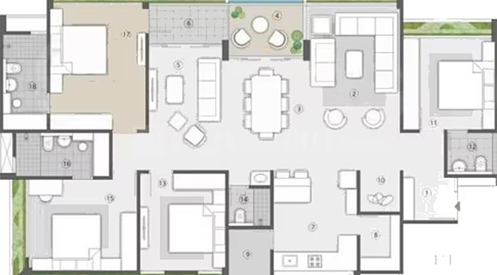 4 BHK Flat in Landmark Living in Randesan, Gandhinagar - Image 816157