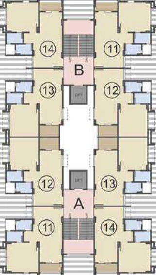 Floor Plan of Kalp Capitol Flora in Sargasan, Gandhinagar - Image 152197