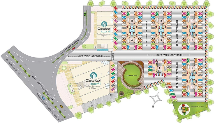 Master Plan of Kalp Capitol Flora in Sargasan, Gandhinagar - Image 152196