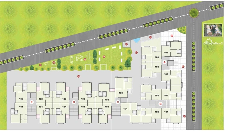 Master Plan of Ratna Mohan Sai Green Valley 1 in Ghuma, Ahmedabad - Image 97772