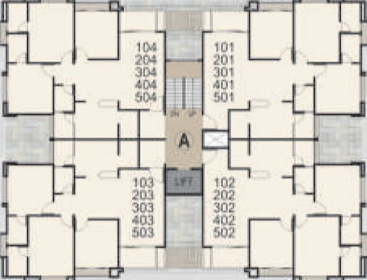 Floor Plan of Prathna Greens in Sargasan, Gandhinagar - Image 152410