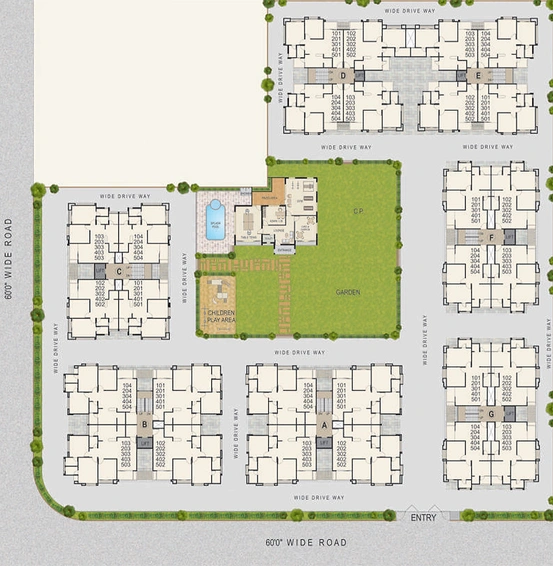 Master Plan of Prathna Greens in Sargasan, Gandhinagar - Image 152411