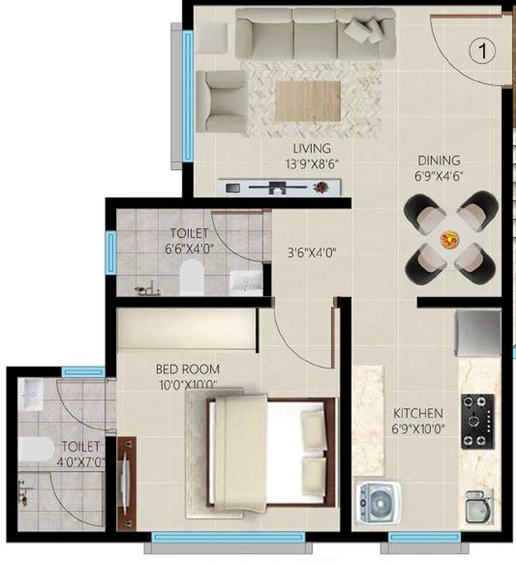 1 BHK Flat in RM Green View in Kandivali West, Mumbai - Image 673271