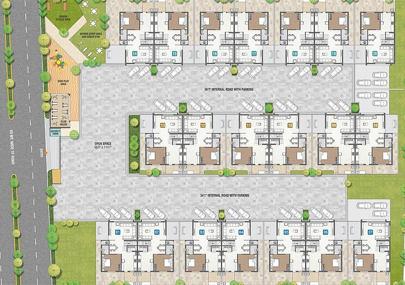 Master Plan of Saamarth Villa in Raysan, Gandhinagar - Image 152353