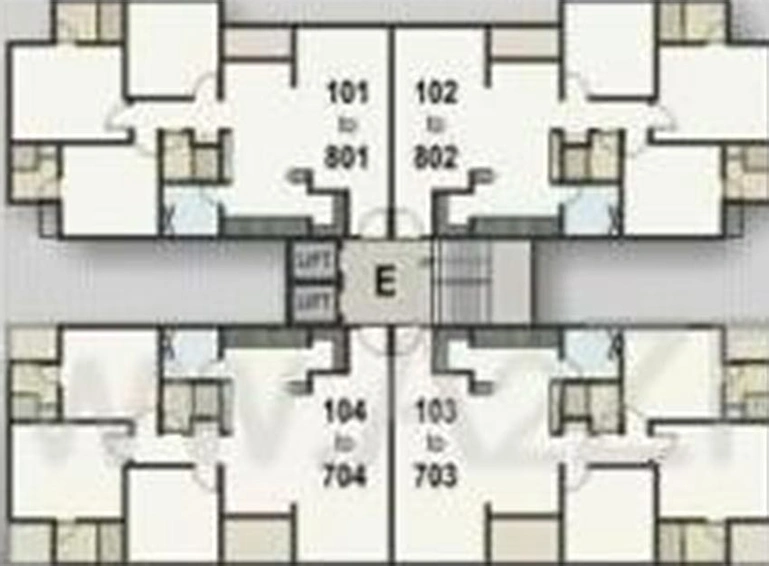 Floor Plan of Balaji Shrifal Heights in Kudasan, Gandhinagar - Image 169412