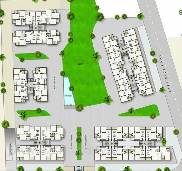 Master Plan of Balaji Shrifal Heights in Kudasan, Gandhinagar - Image 169413