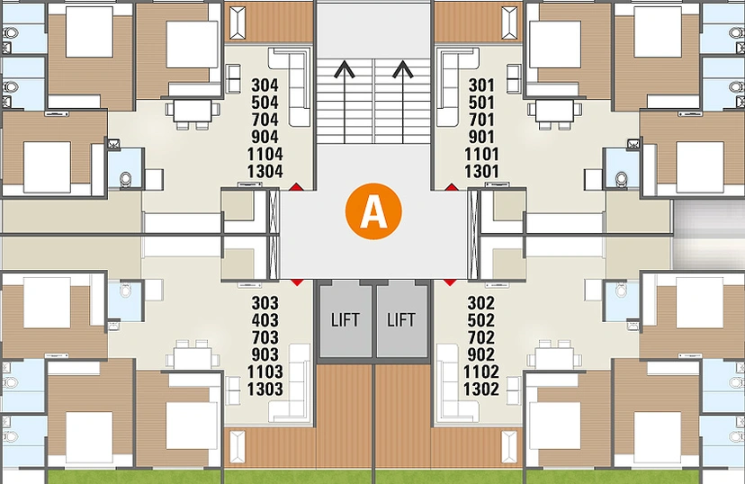Floor Plan of Maruti Diamond Sky in Adalaj, Ahmedabad - Image 152476