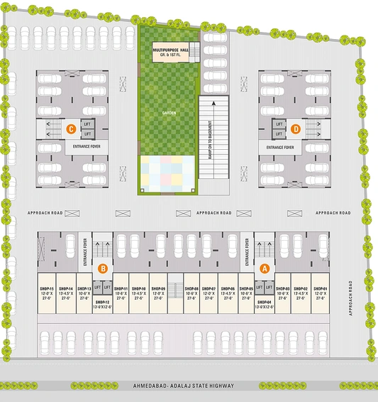 Master Plan of Maruti Diamond Sky in Adalaj, Ahmedabad - Image 152477