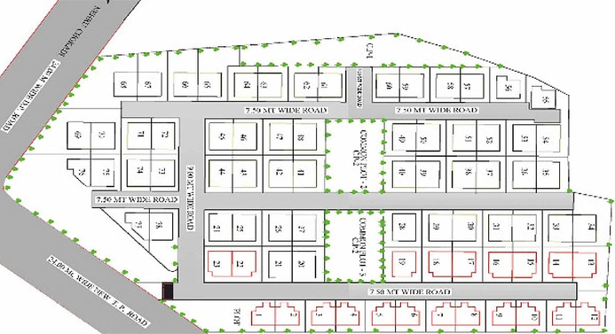 Master Plan of Natraj Twin Bunglows in Dahegam, Gandhinagar - Image 151934