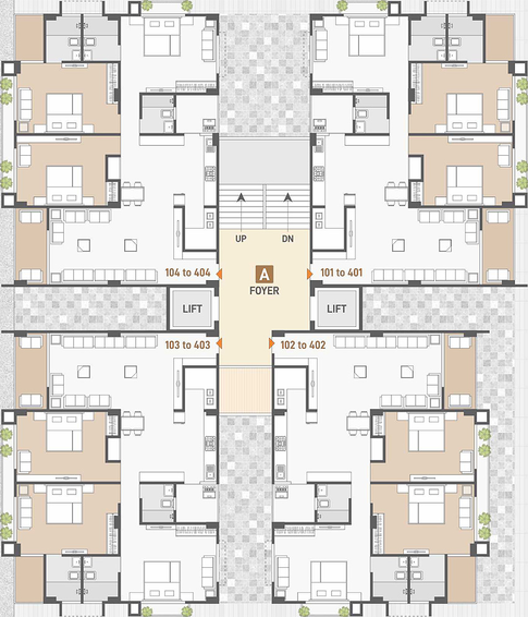 Floor Plan of Prakshi Radiance 44 in Raysan, Gandhinagar - Image 151798