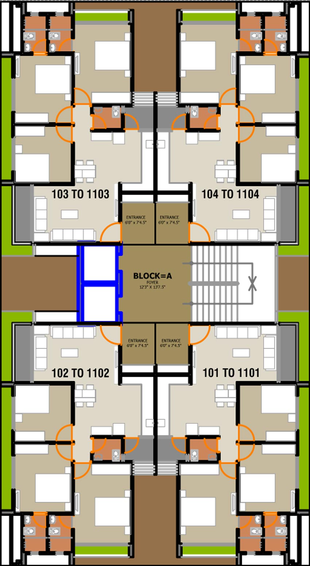 Floor Plan of Ratna Mohan Sai Green Valley 3 in Ghuma, Ahmedabad - Image 97792