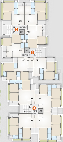 Floor Plan of Ratna Mohan Shree Ugati Residency in Ghatlodiya, Ahmedabad - Image 97802